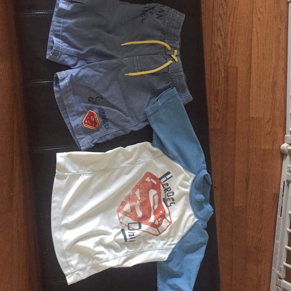 Boys gap Superman swim shirts &shirt.